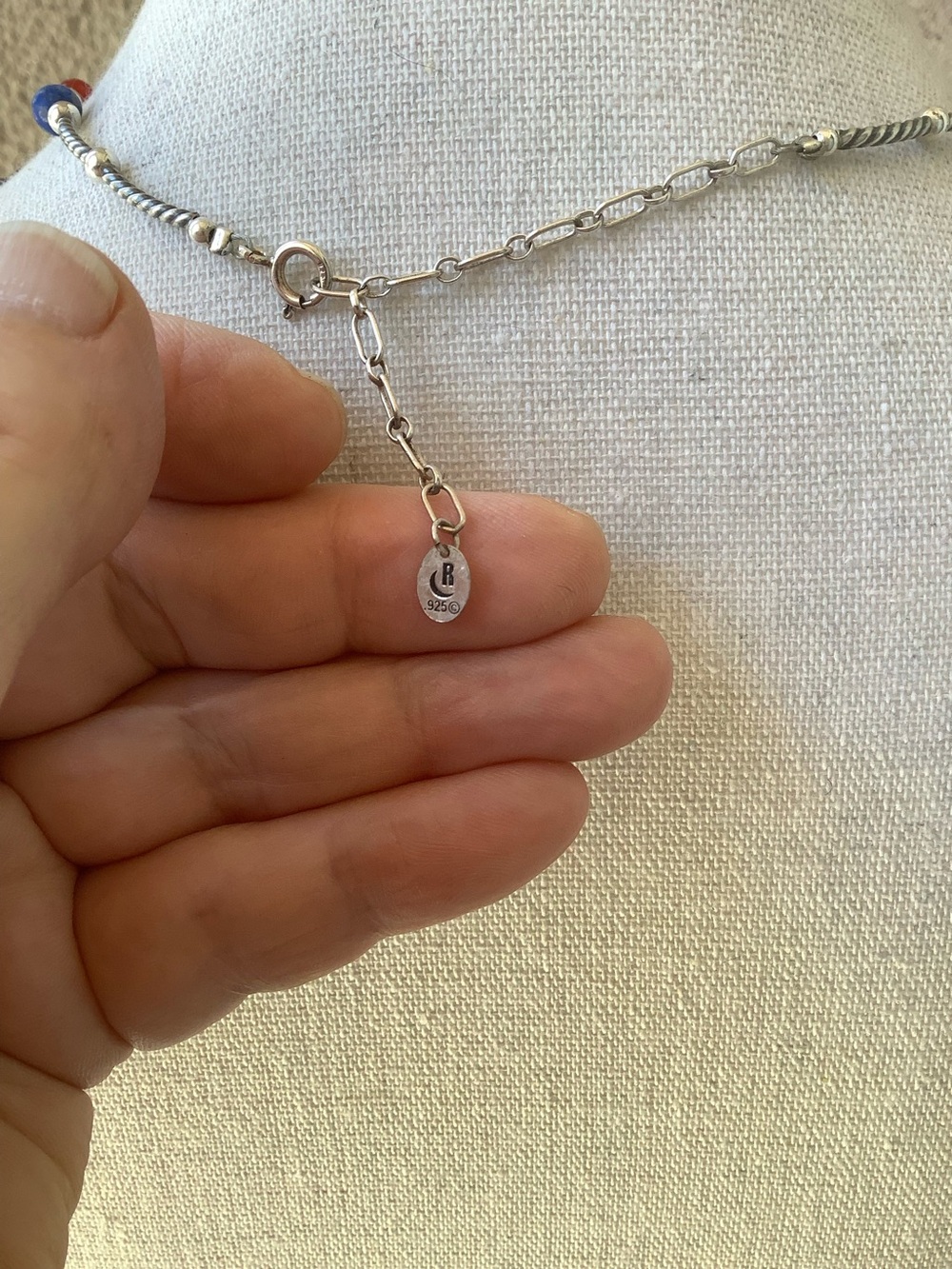 Carolyn Pollack Multicolor Bead sterling silver Necklace - Picture 2 of 5